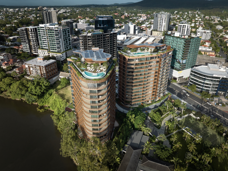 Birdseye view of the Monarch Residences.