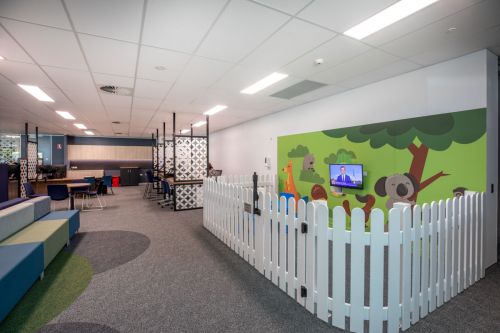 View of the children’s play area in the Townsville Housing Service Centre.