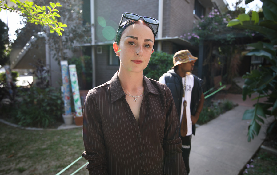 Caitlyn at the Logan Youth Foyer